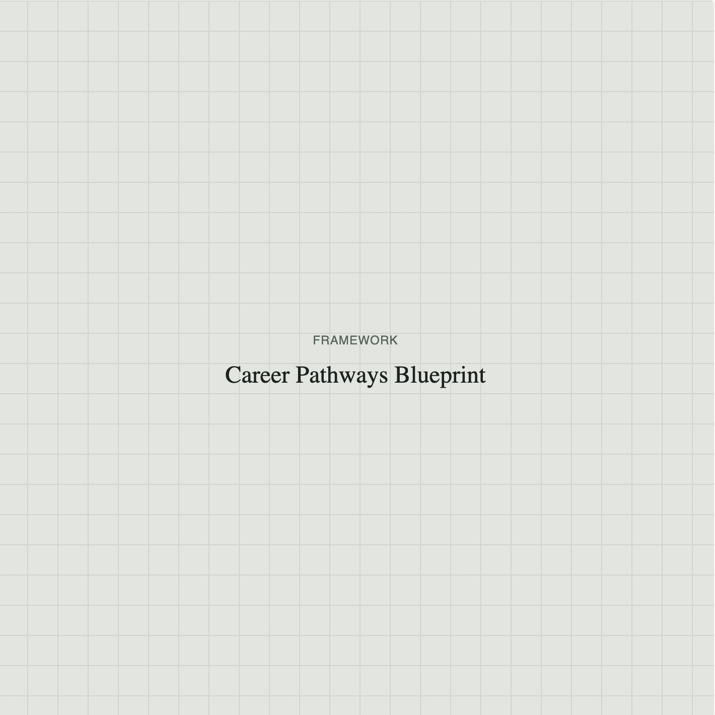 Career Pathways Blueprint Framework
