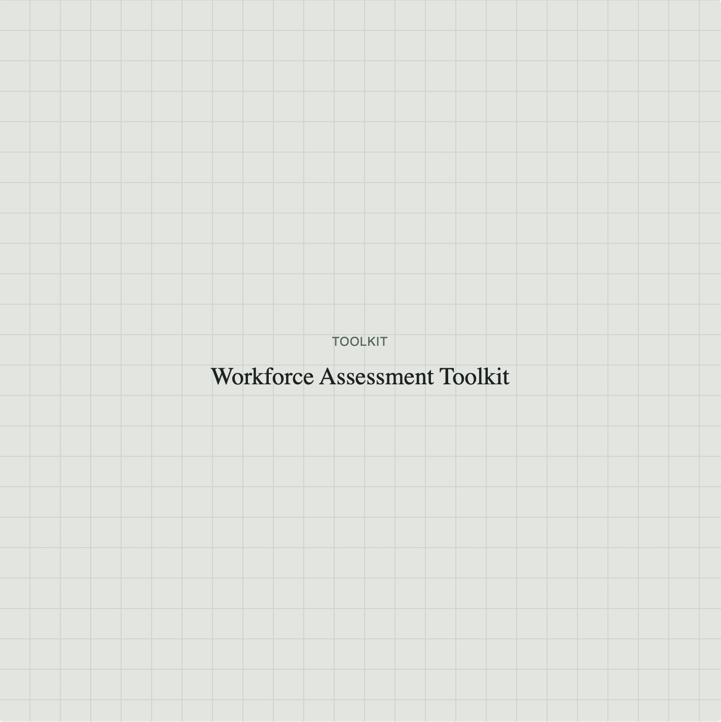 Workforce Assessment Toolkit