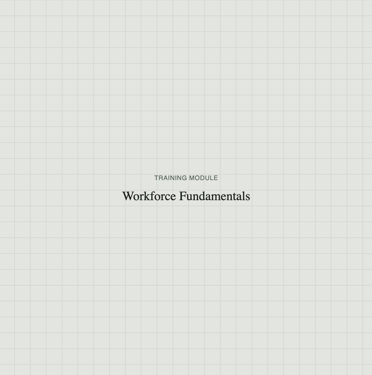 Workforce Fundamentals