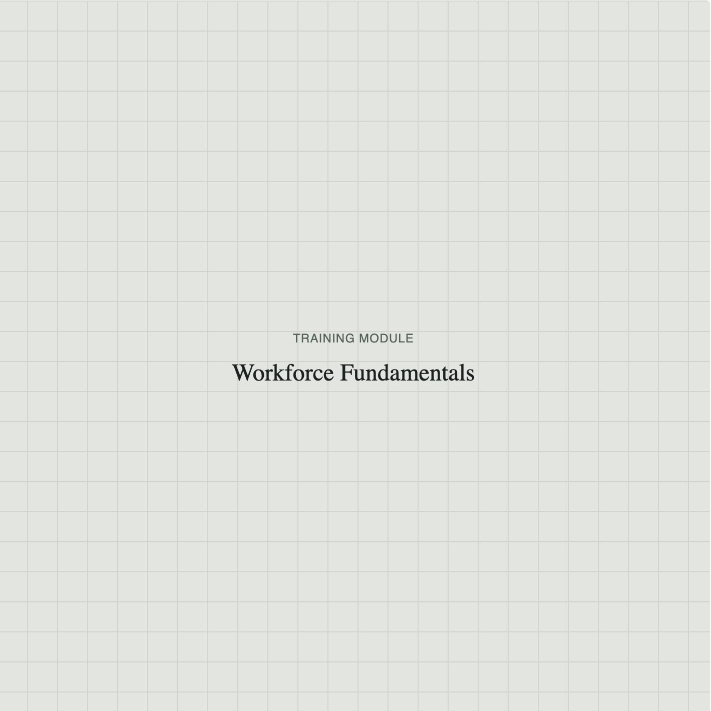 Workforce Fundamentals