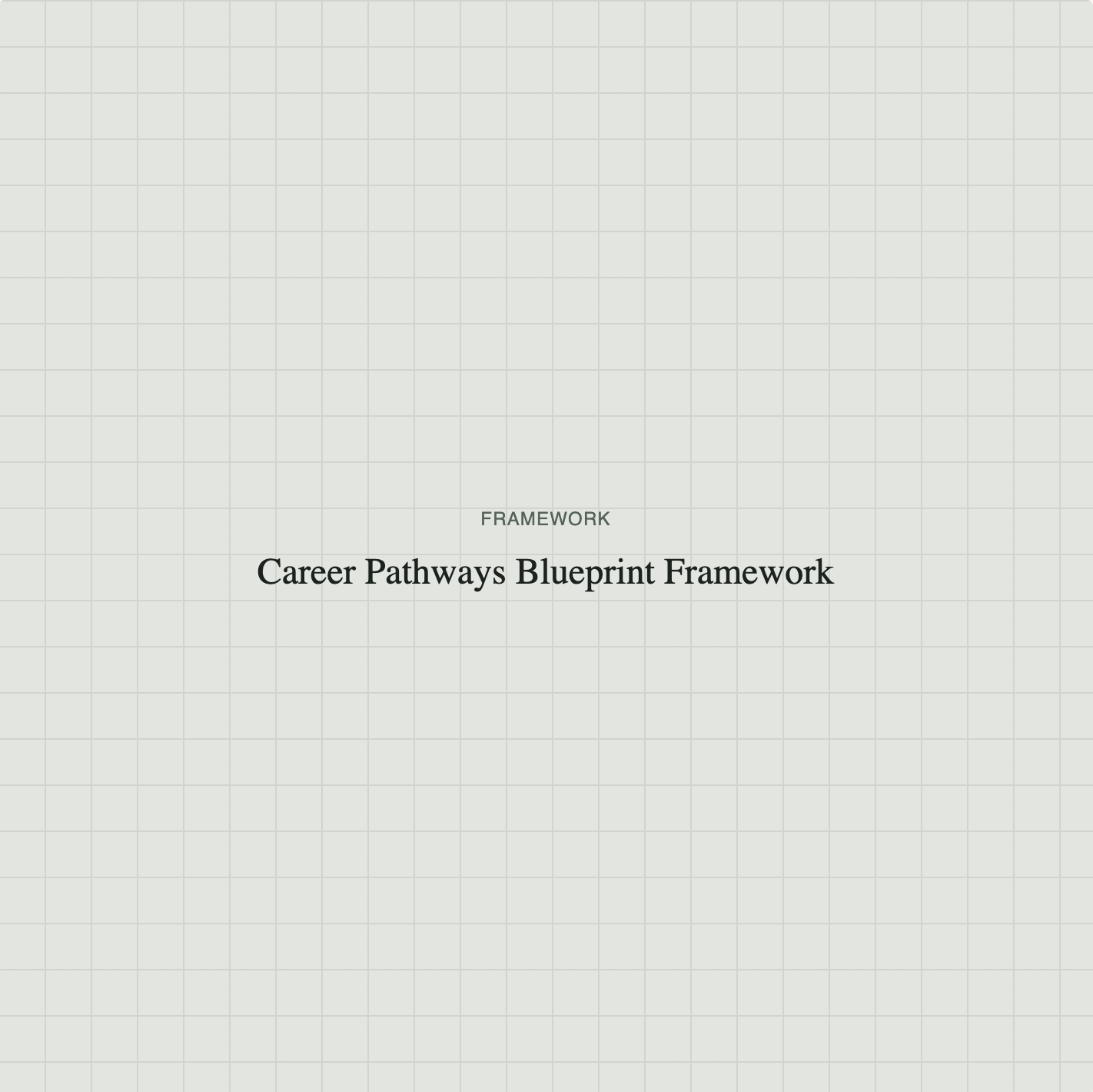 Career Pathways Blueprint Framework