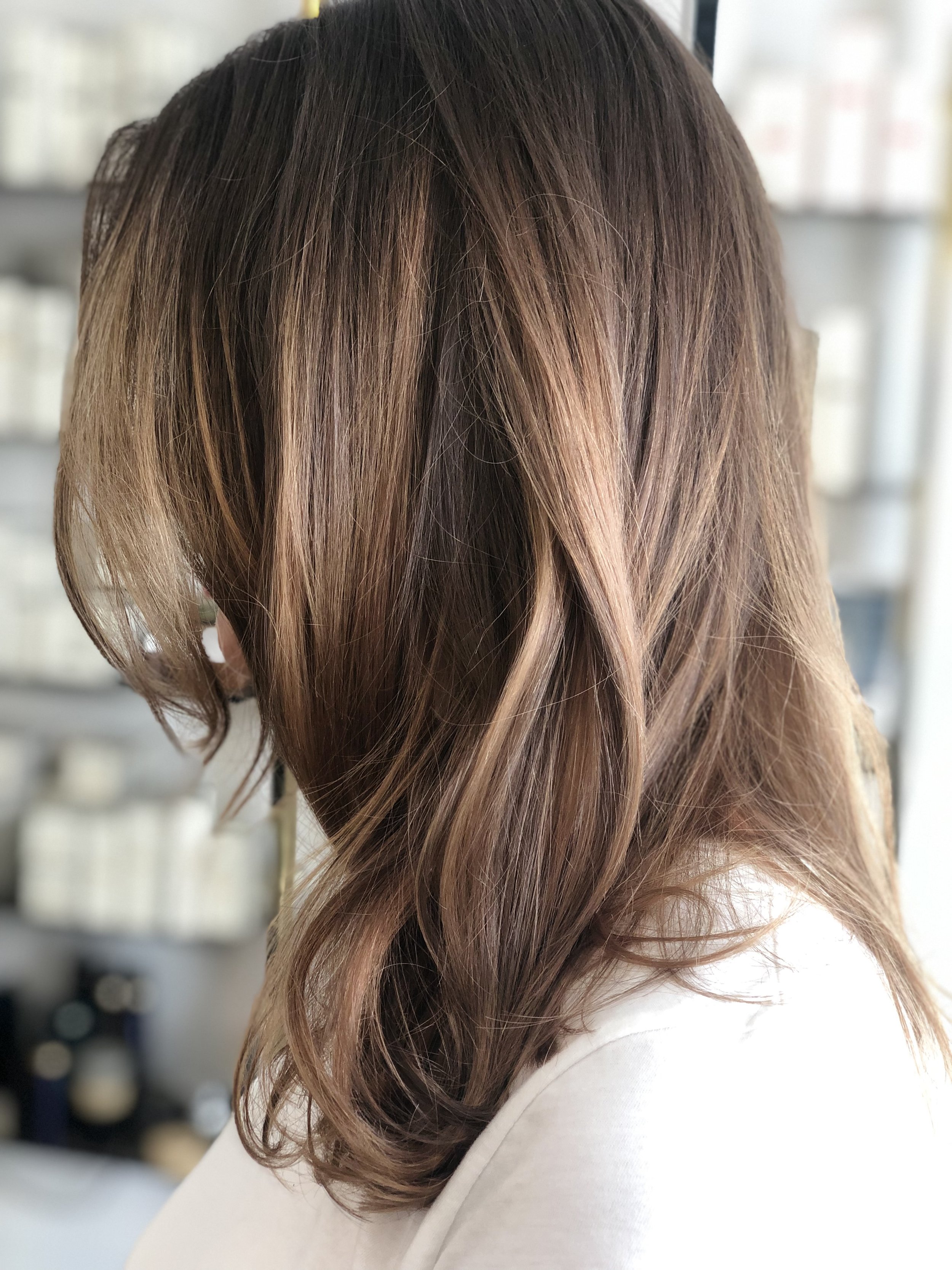 Hair toner and glaze creating balanced tone and natural shine on lightened hair