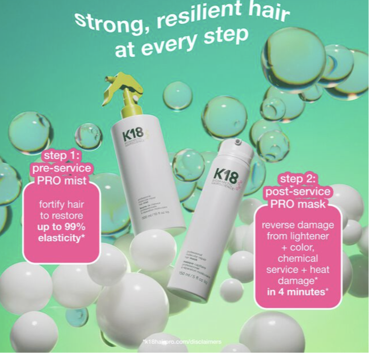 Bond repair treatment designed to strengthen hair and improve resilience