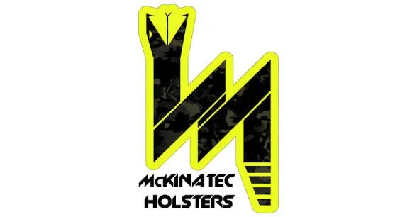 Logo for McKintec Holsters featuring stylized yellow and black design resembling a holster.