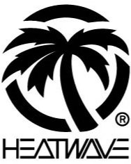 Black and white logo of a palm tree with the word 'Heatwave' below.
