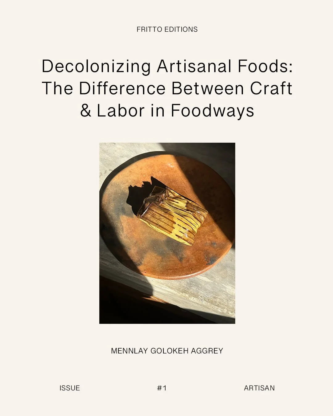 &ldquo;May I offer you something else: that craft shouldn&rsquo;t be seen as singularly opulent or luxurious, but also as labor. Artisanship can look like the unaesthetic, arduous labor of deep-toned bodies adorned with jeweled-like beads of sweat. I