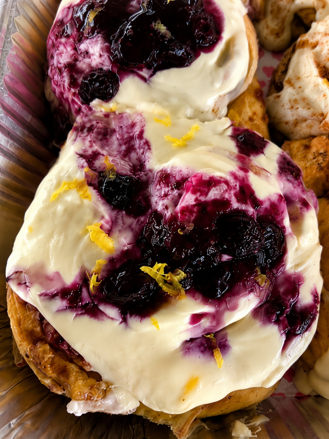 Blueberry lemon cinnamon roll