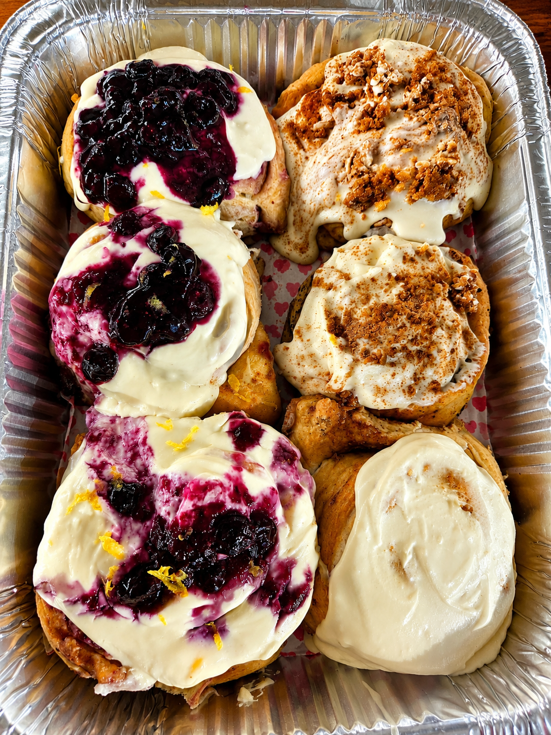 Variety Pack 6 cinnamon rolls