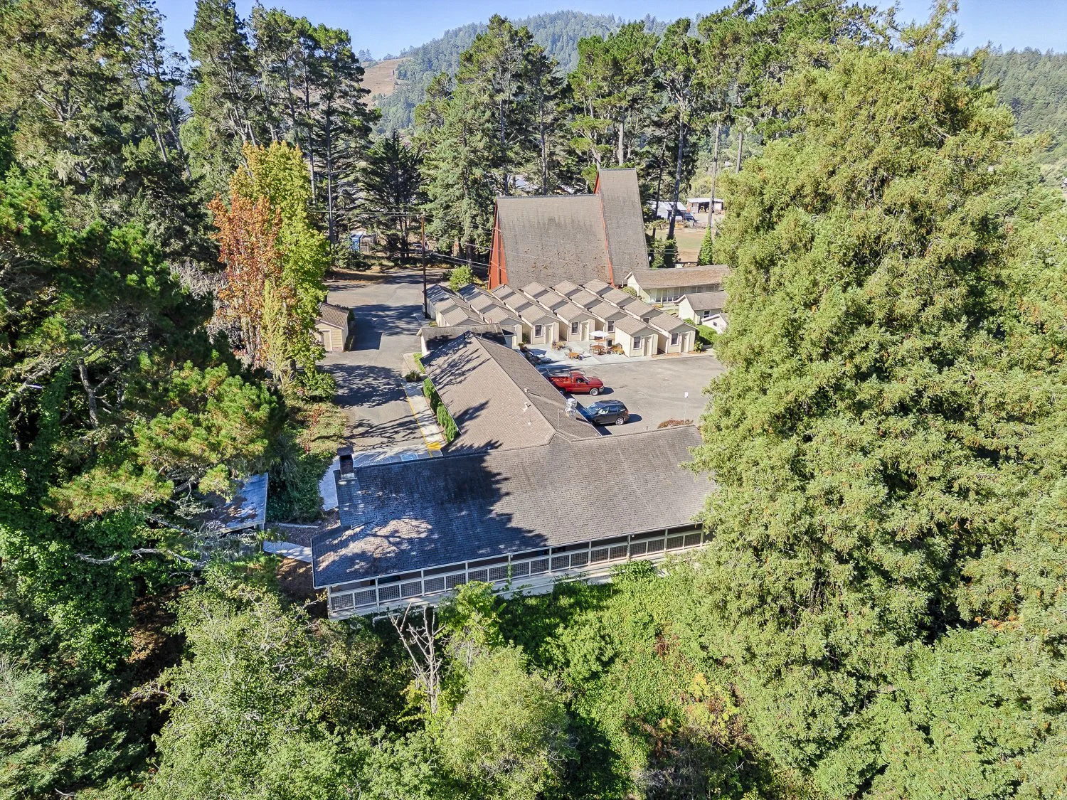 View into camp from the river.