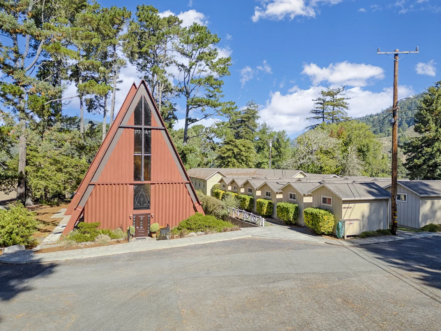 Chapel and cabins