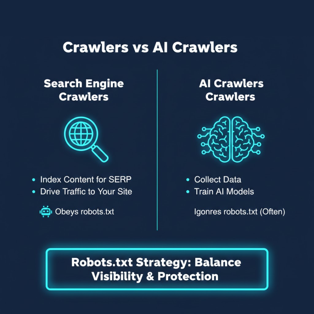Search Engine Crawlers vs. AI Crawlers