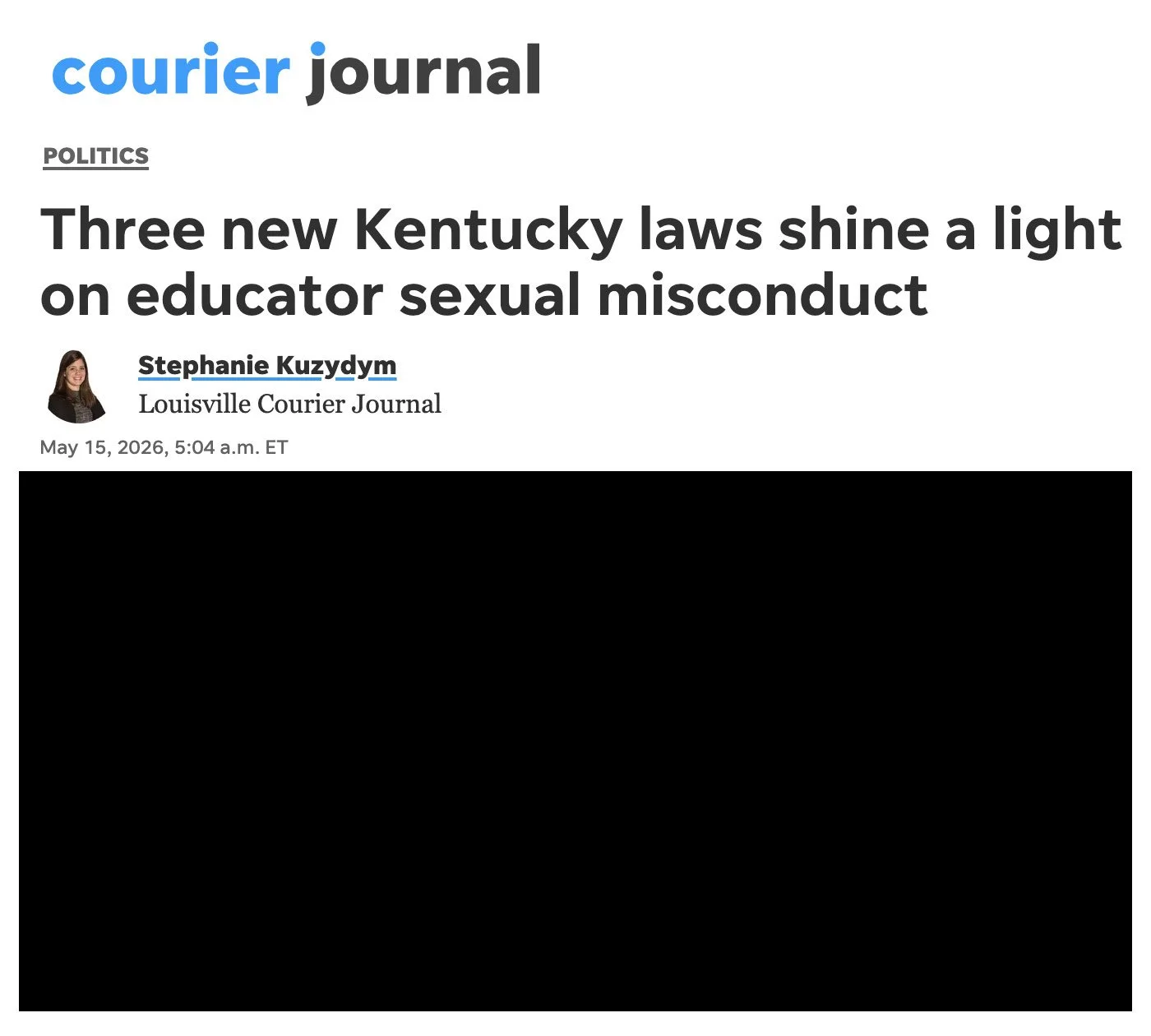 Laura Wills Coppelman, co-founder of Institutional Complicity Kentucky, or ICKY Schools, testified on the bill to the Senate Education Committee. She told The Courier Journal awareness of the issue is a big part of making change.