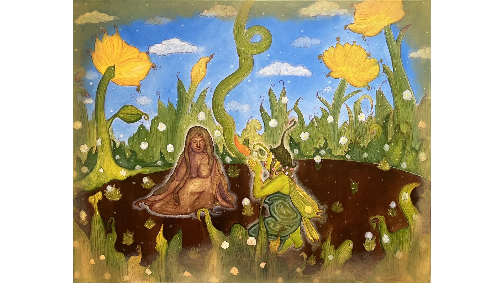 Obsession: The Fixated Moss-Maiden
24 X 30 oil on Canvas

When the rage subsides, it welcomes obsession.