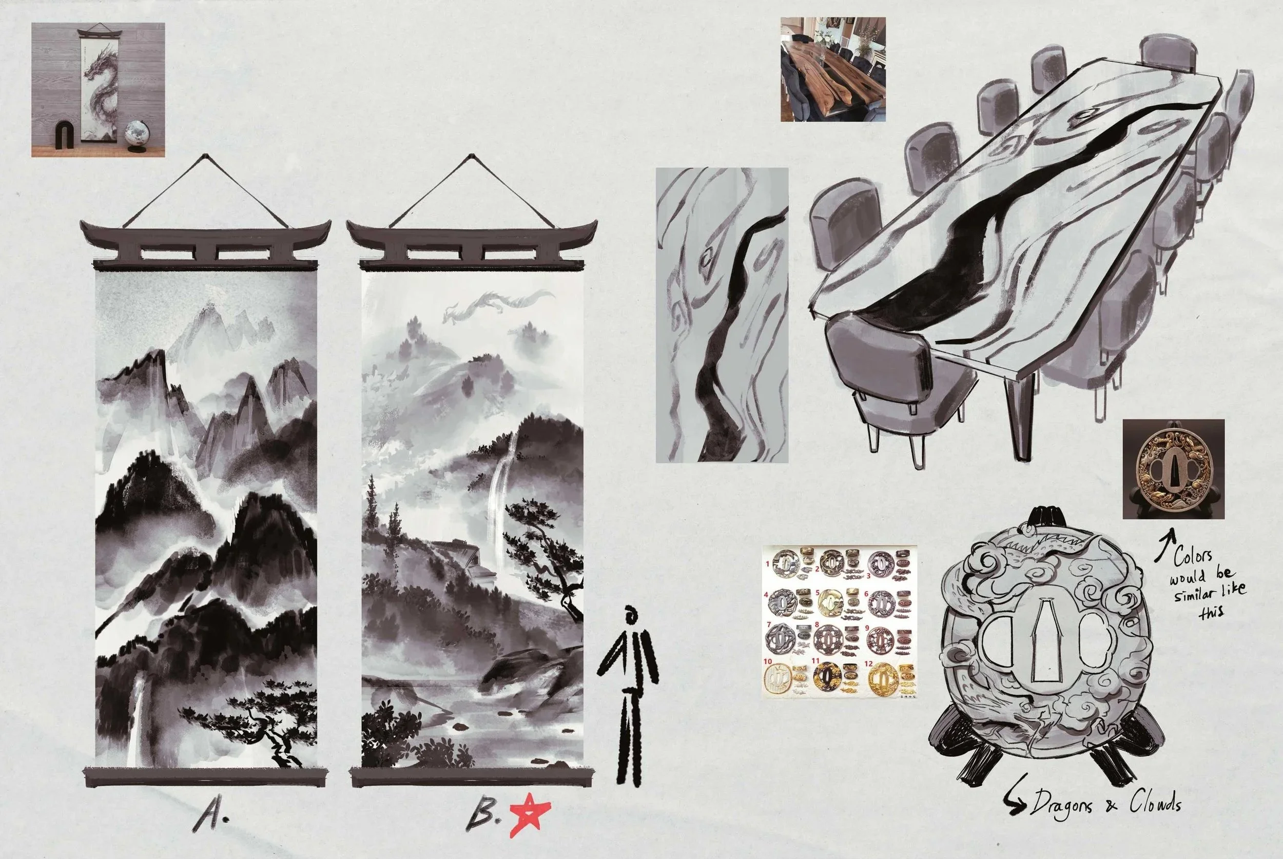 The Aerie - Dining Table Design. Credit @velvianee