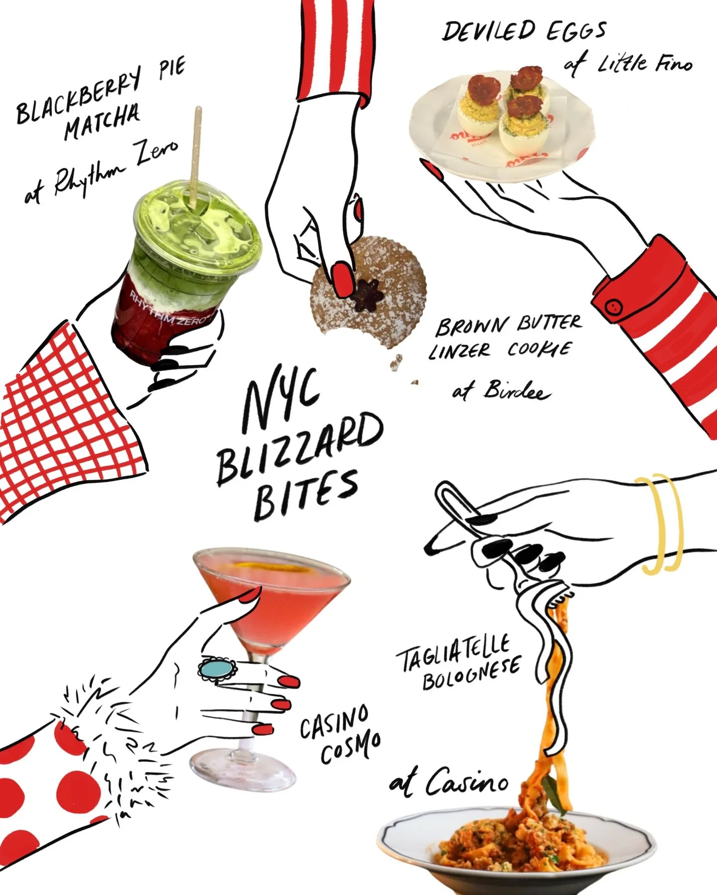 the savory sips &amp; bites that have carried me through this chilly weekend (in no particular order because everything on here is delicious)

1. Blackberry Pie Matcha from @rhythmzeronyc 
2. Brown Butter Linzer Cookie from @birdeenyc 
3. Deviled Egg