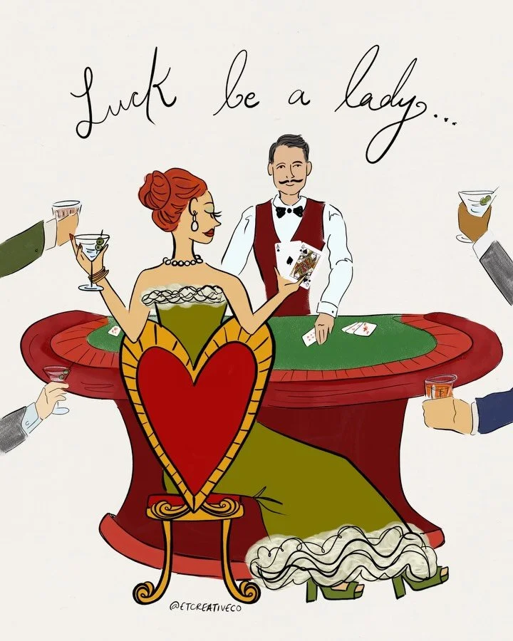 a doodle draft from last year reworked just in time for the luckiest day of the year &spades;️&hearts;️&clubs;️&diams;️