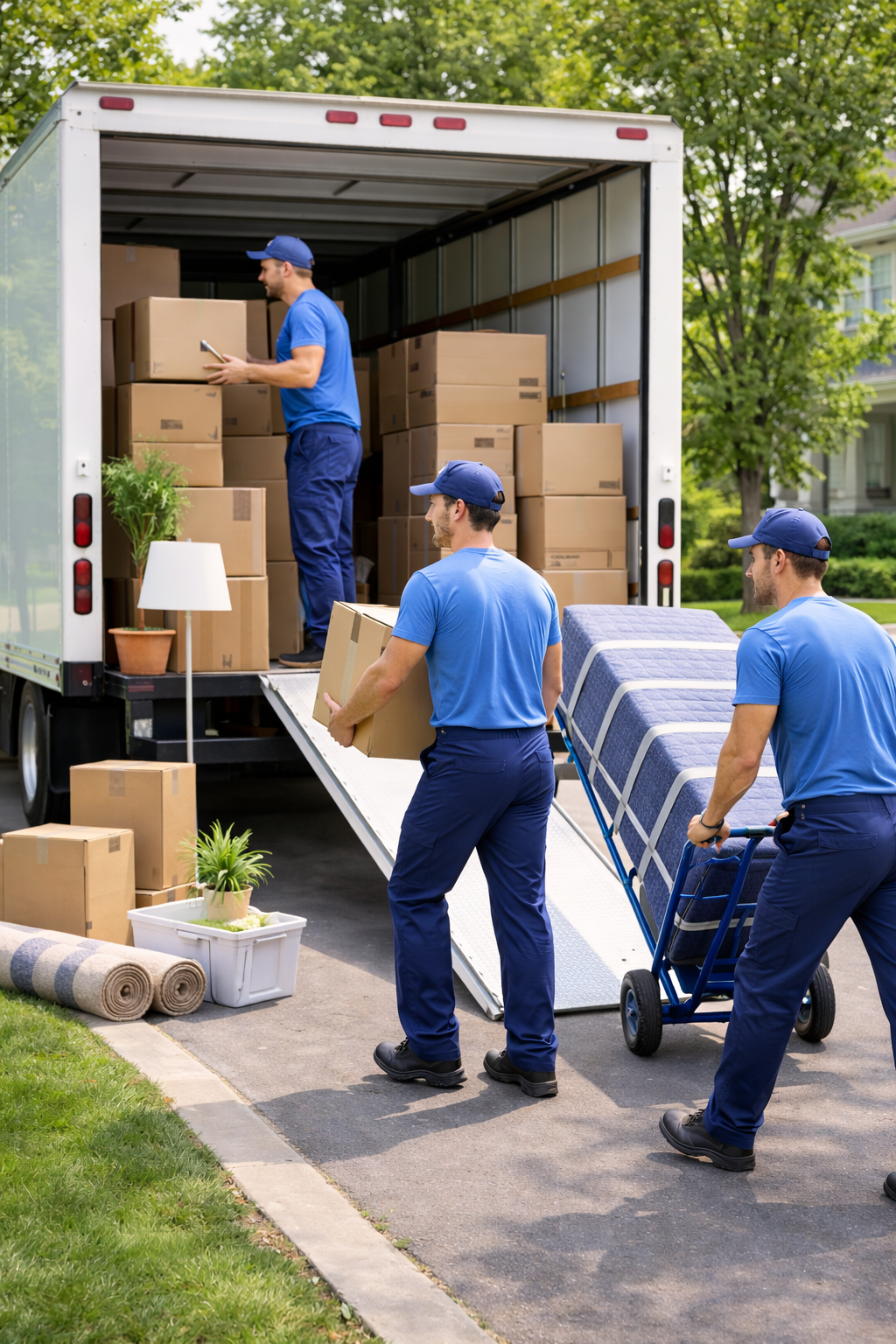 Three Person Moving crew