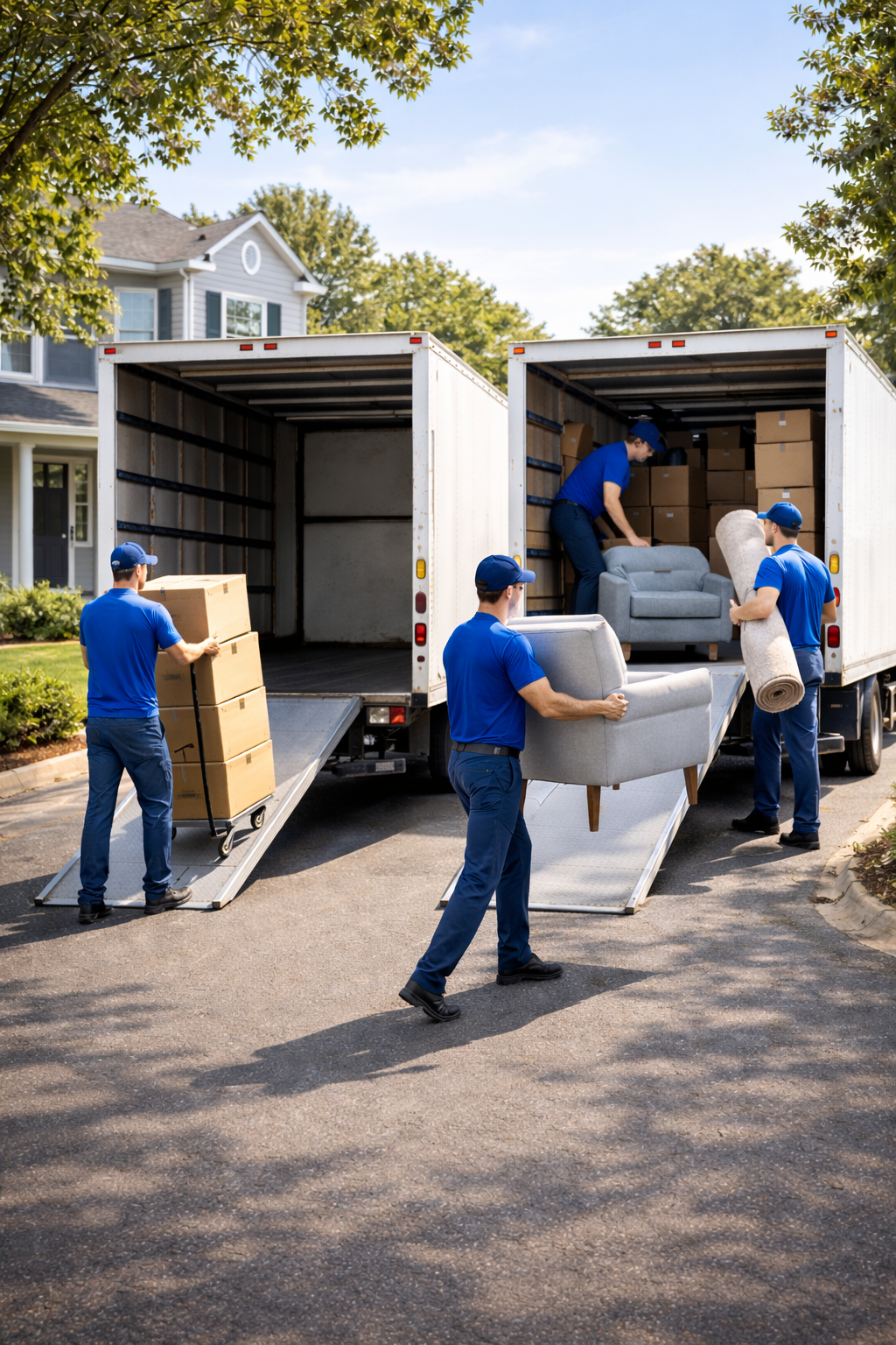 Two Truck Four Person Moving Crew