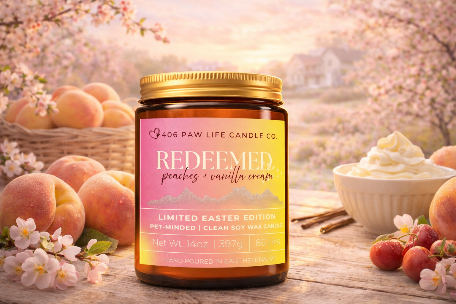 Redeemed (peaches + vanilla cream) SEASONAL