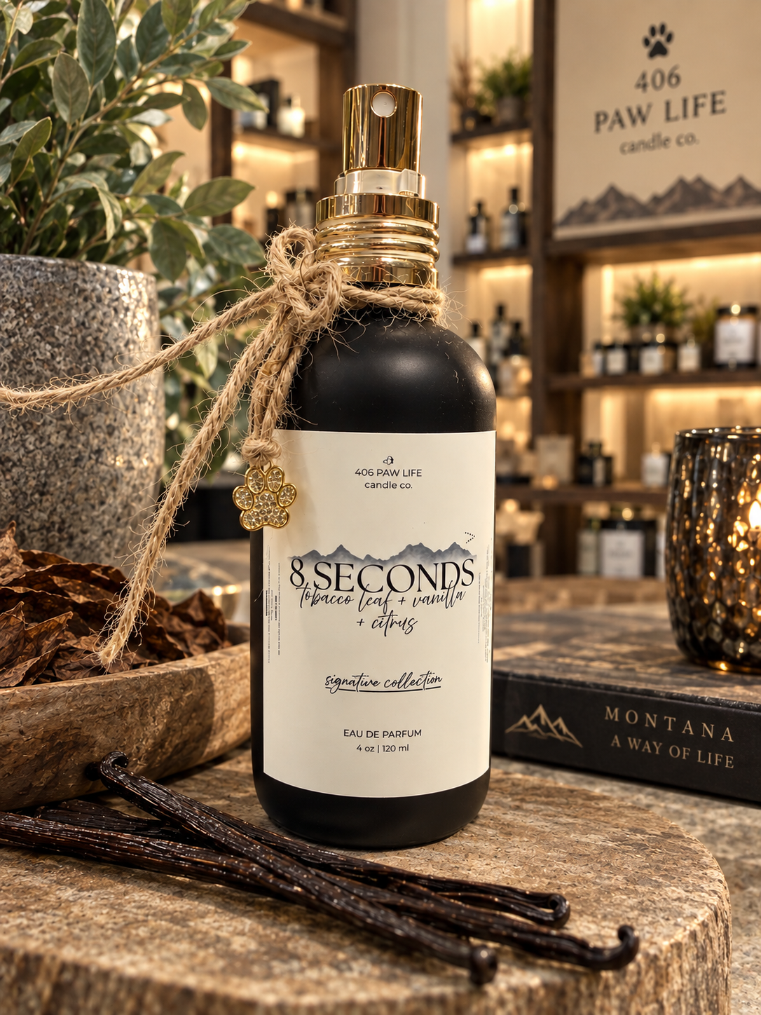 8 SECONDS (tobacco leaf + vanilla + citrus)  Unisex Eau de Parfum