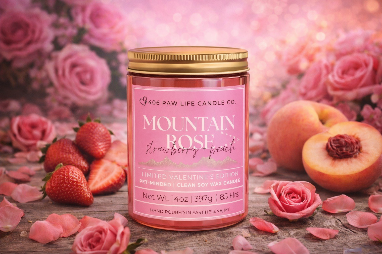 Mountain Rose (strawberry + peach) SEASONAL