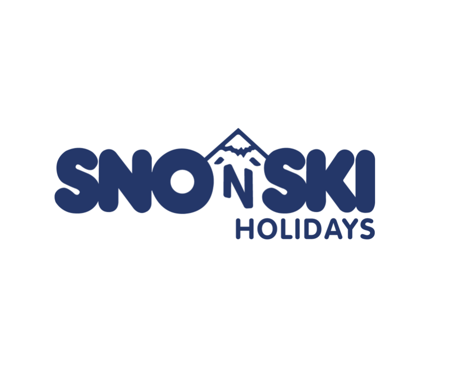 Logo for Snow & Ski Holidays featuring stylized text and a mountain with snow caps