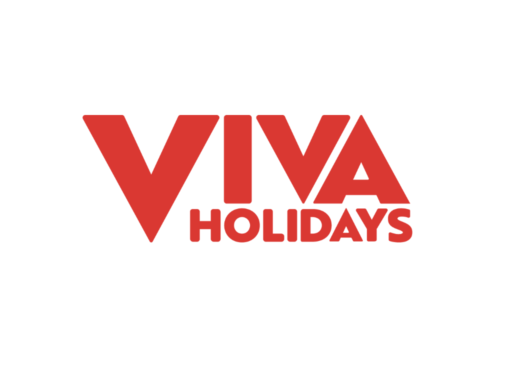 Viva Holidays logo in red text on a white background.