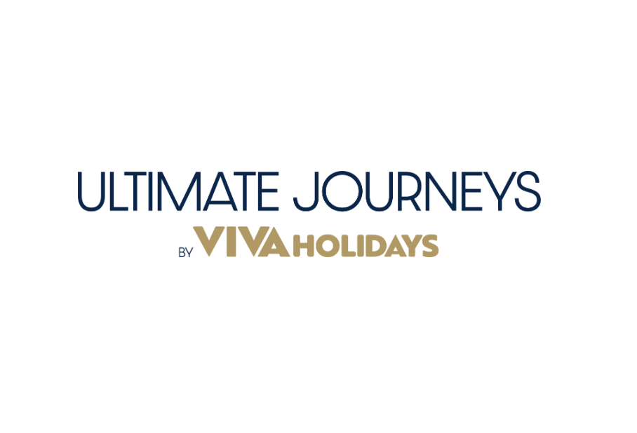 Title slide with the text "Ultimate Journeys by Viva Holidays" on a white background.