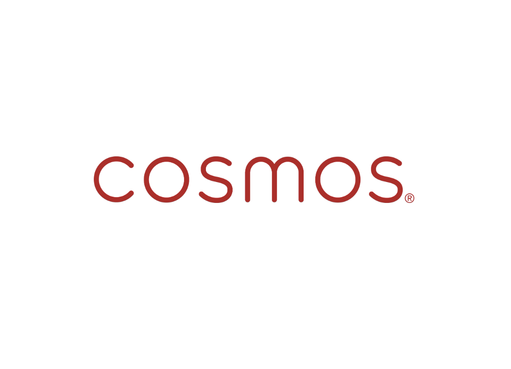 Cosmos logo in red text on a white background.