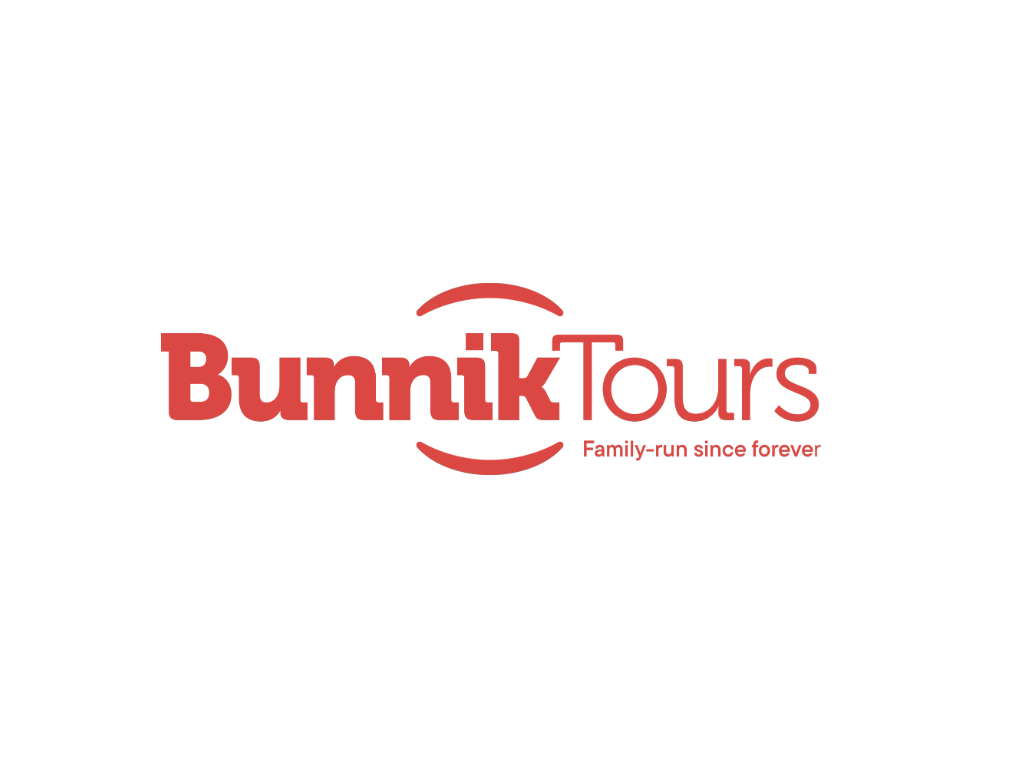 Bunnit Tours logo with the tagline "Family-run since forever" on a white background.