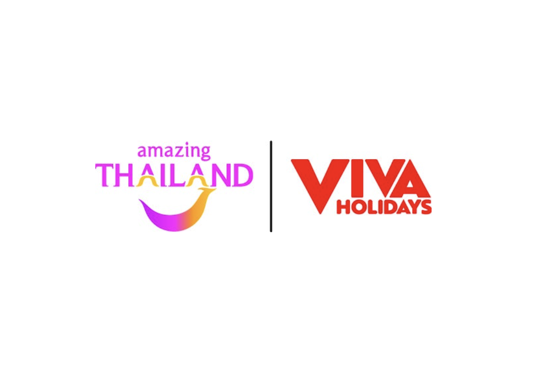 Logo with the text "Amazing Thailand" and "Viva Holidays" separated by a black vertical line.