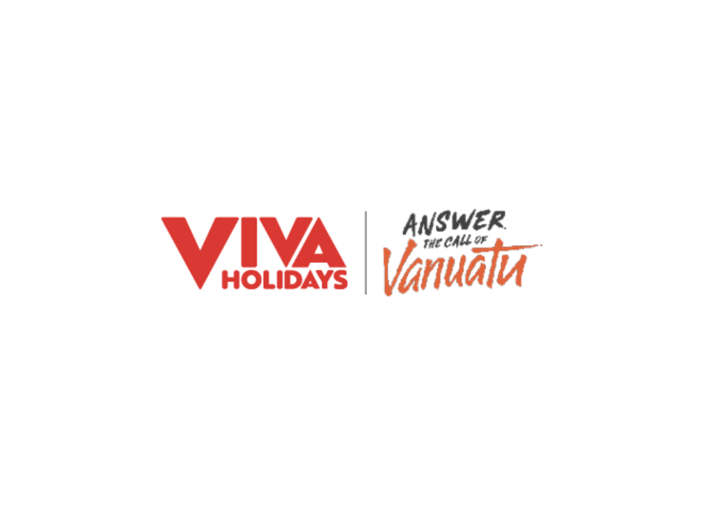Viva Holidays logo with the tagline "Answer the Call of Vanuatu" in stylized text.