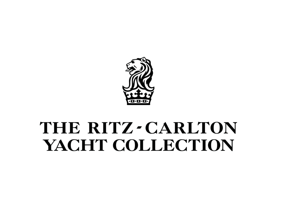 Logo of The Ritz-Carlton Yacht Collection featuring a lion's head above a crown with text underneath.