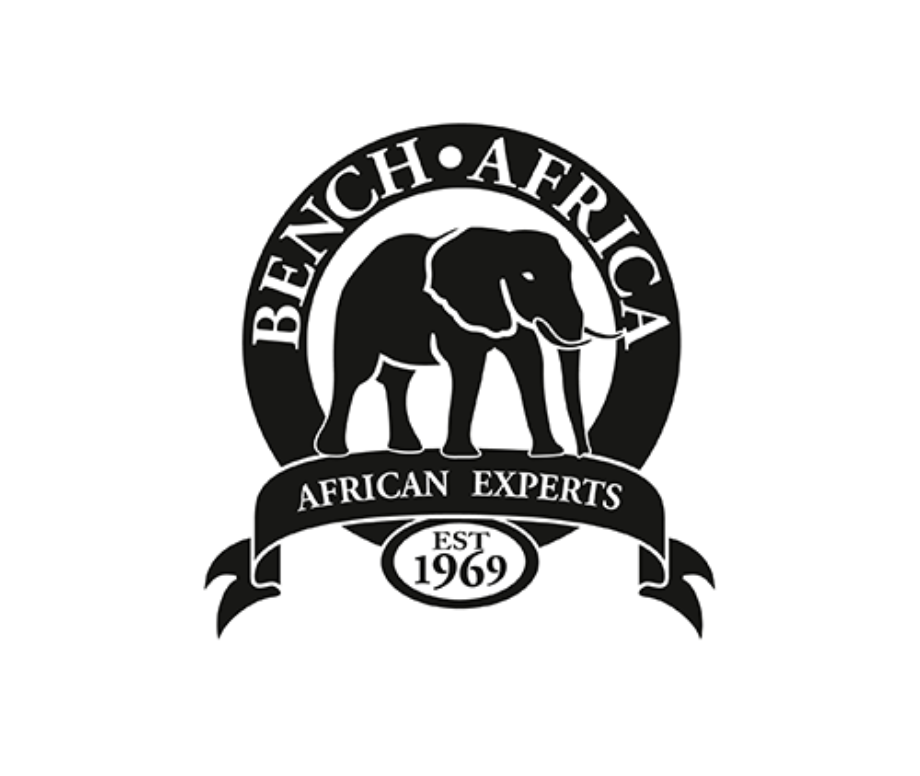 Black and white logo featuring an elephant and the text "Bencho Africa African Experts Est 1969".