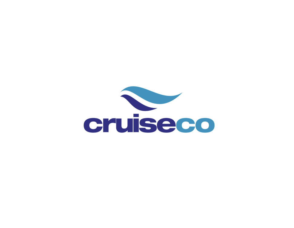 CruiseCo logo with stylized wave icon above the company name in blue and teal.