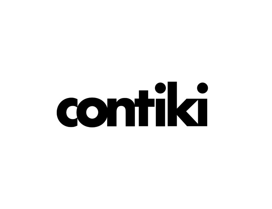 Black text 'contiki' in lowercase on a white background.