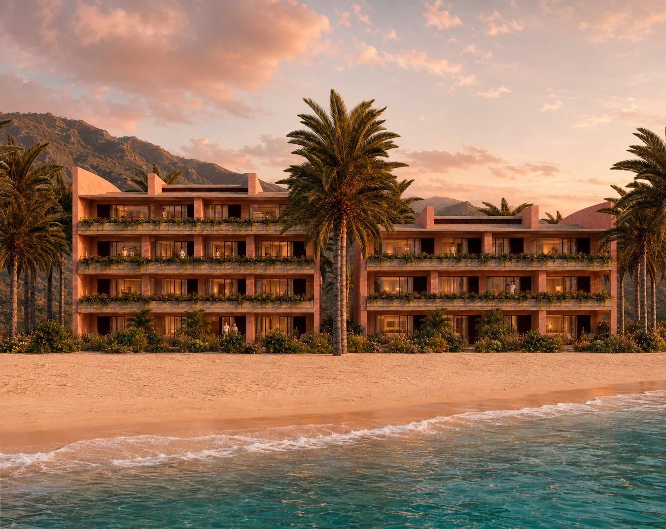 Architectural rendering of Costa Paraíso, a new residential development in Zihuatanejo, Mexico.