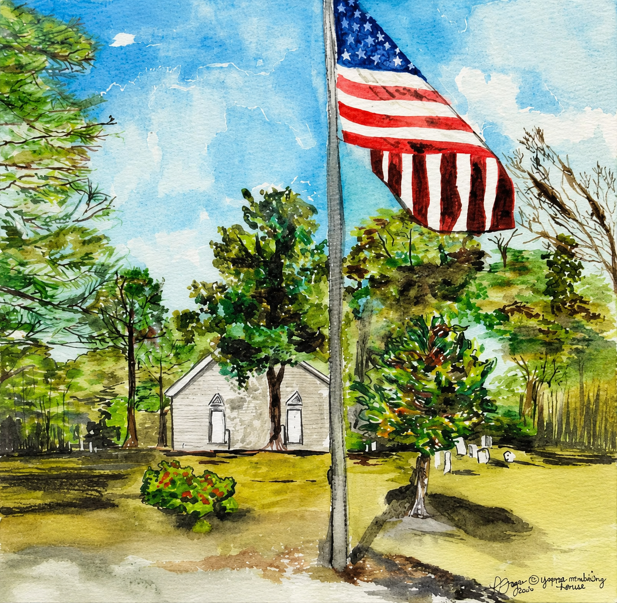 Southern Chapel "Yopp's Meeting House" Greeting Card