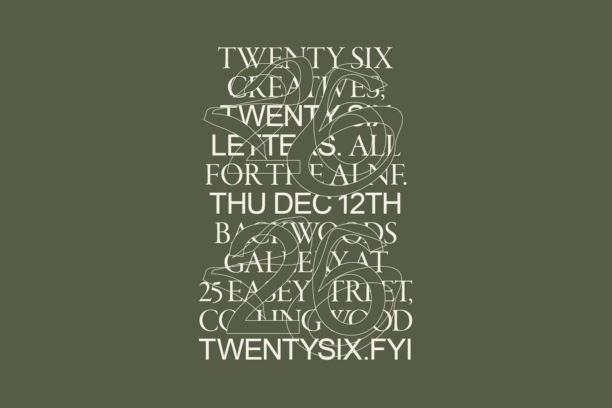 TwentySix_FundraisingExhibition_InvitationGraphic2_LandscapeWEB_Green.jpg
