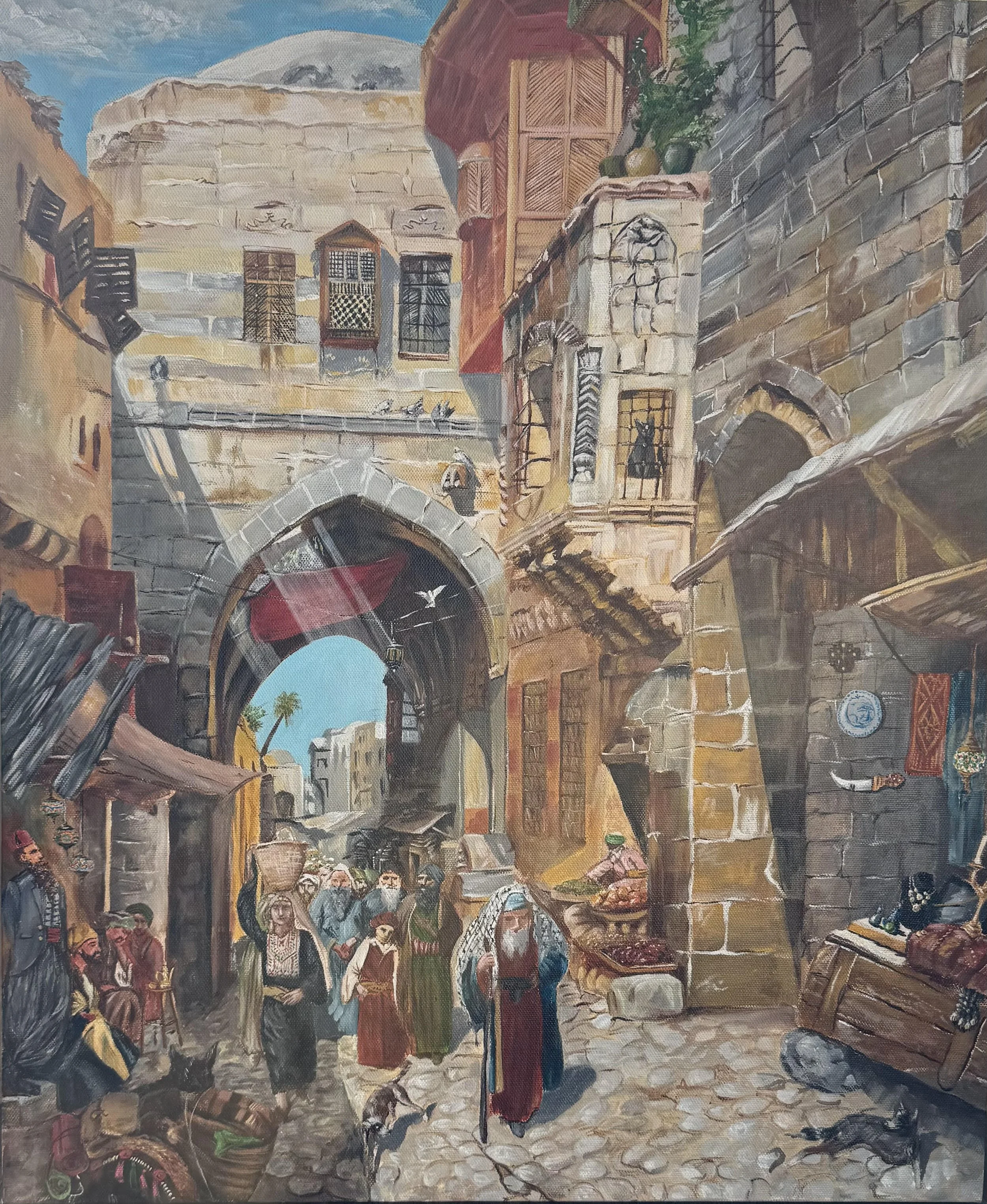 "Souq", 2025, Acrylic on Canvas, 24 x 20 inches