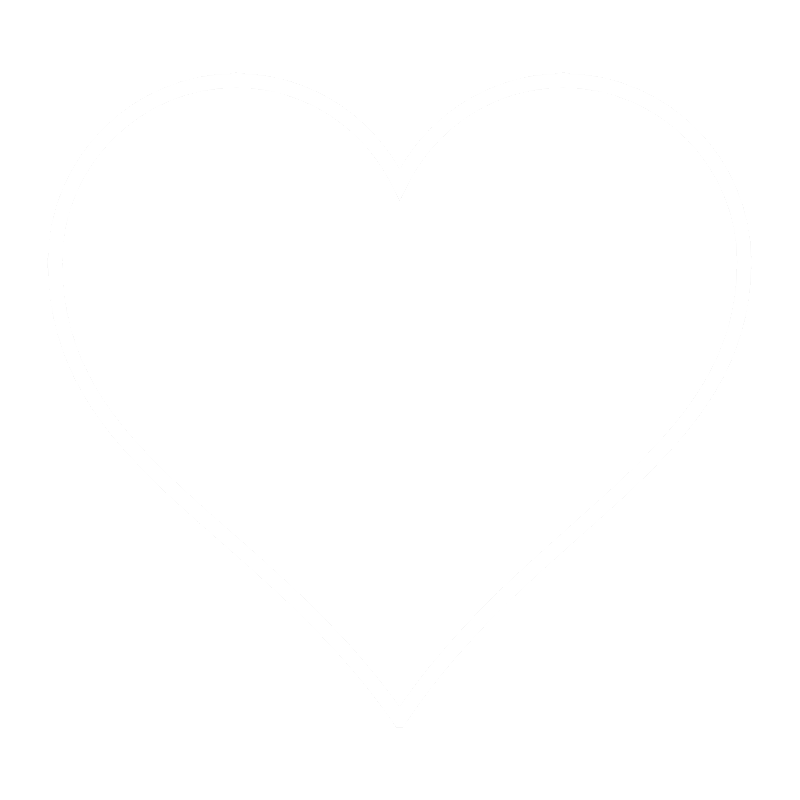 Outline of a heart with a blank background.