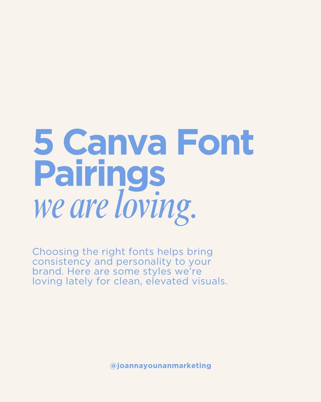 SAVE &amp; SHARE 💙 Fonts can completely change the feel of your content.
One small change and suddenly your graphics feel more elevated, more intentional, more you.

Save this for the next time you&rsquo;re designing in Canva. I promise the right pa