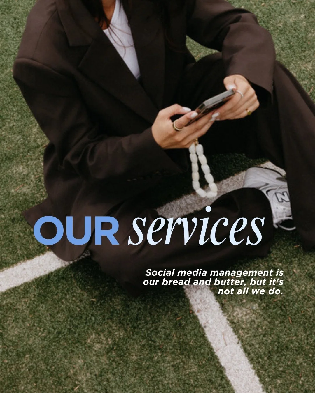 Social media management is what we do most, but it&rsquo;s not all we do 😉

Whether you need someone to run your socials full time, a content creation session to build up your asset bank, a day-of creator for your wedding, or an honest audit of why 