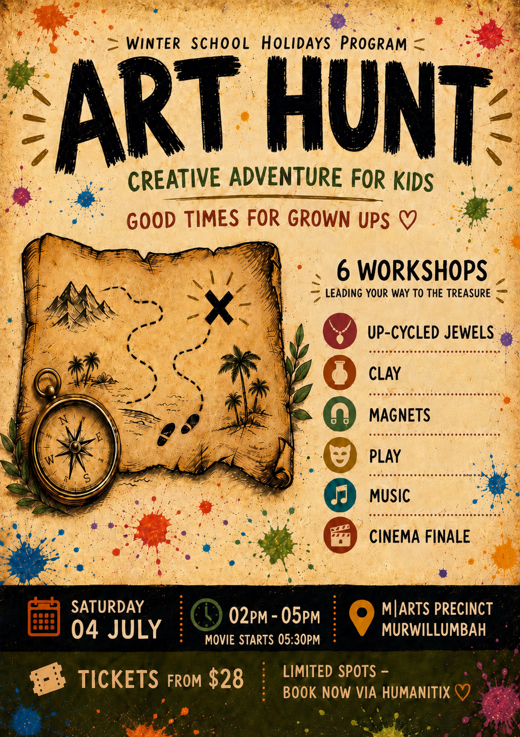 Art Hunt Winter School Holidays Family Event