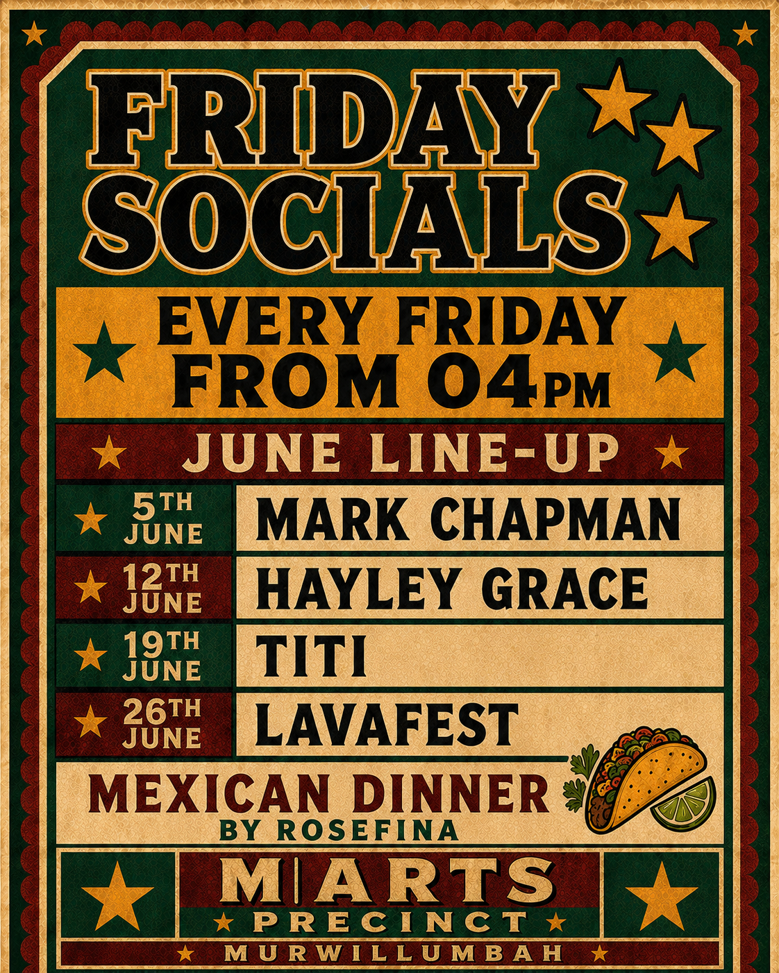Friday Socials M|Arts Precinct 
