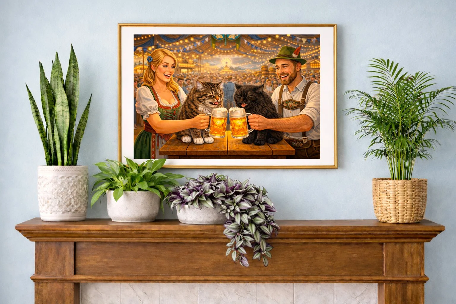 Cats' reaction to Oktoberfest beer