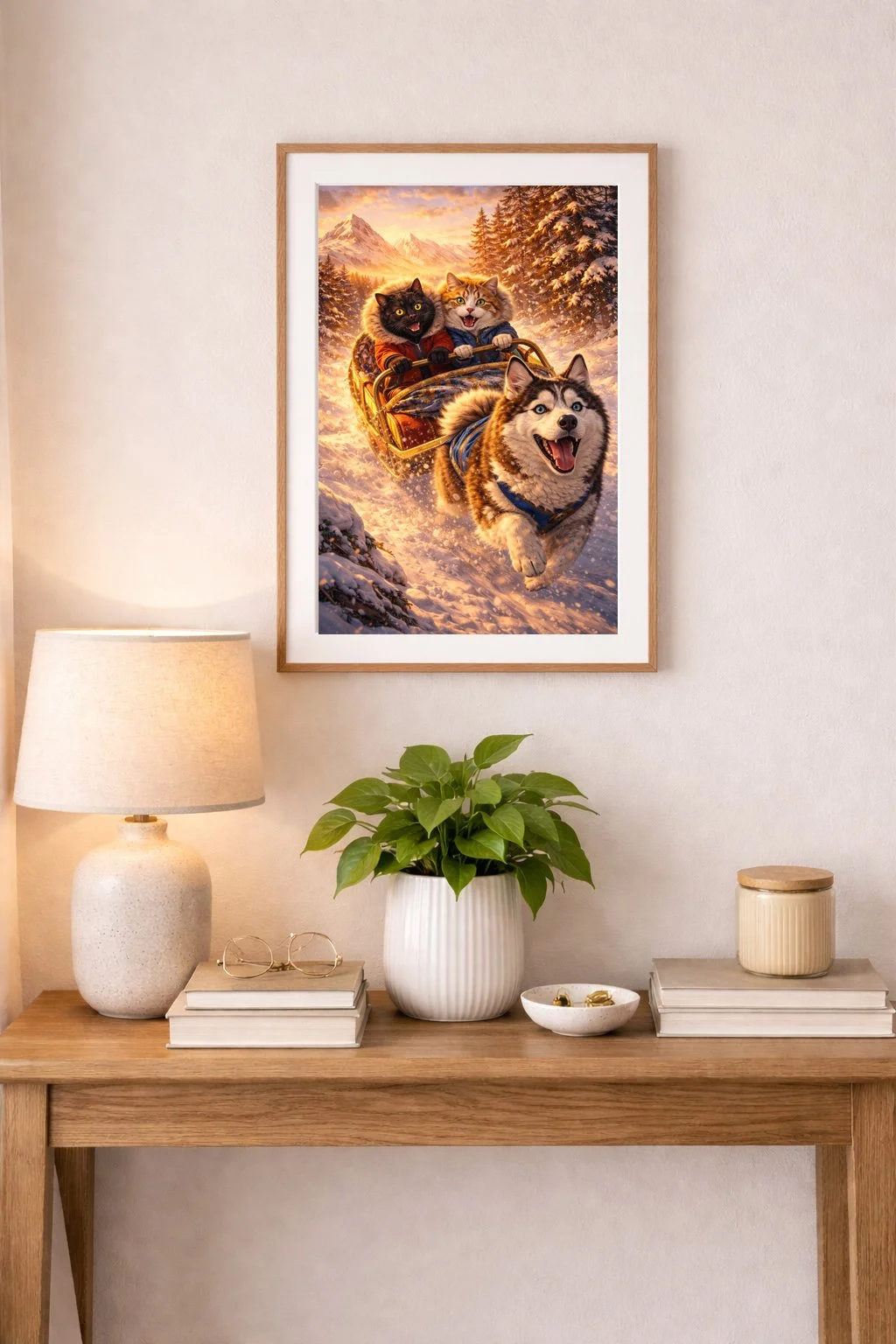 Dog sledding (golden hour)