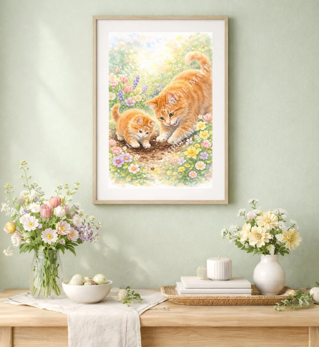 Mother and Child- Orange cats