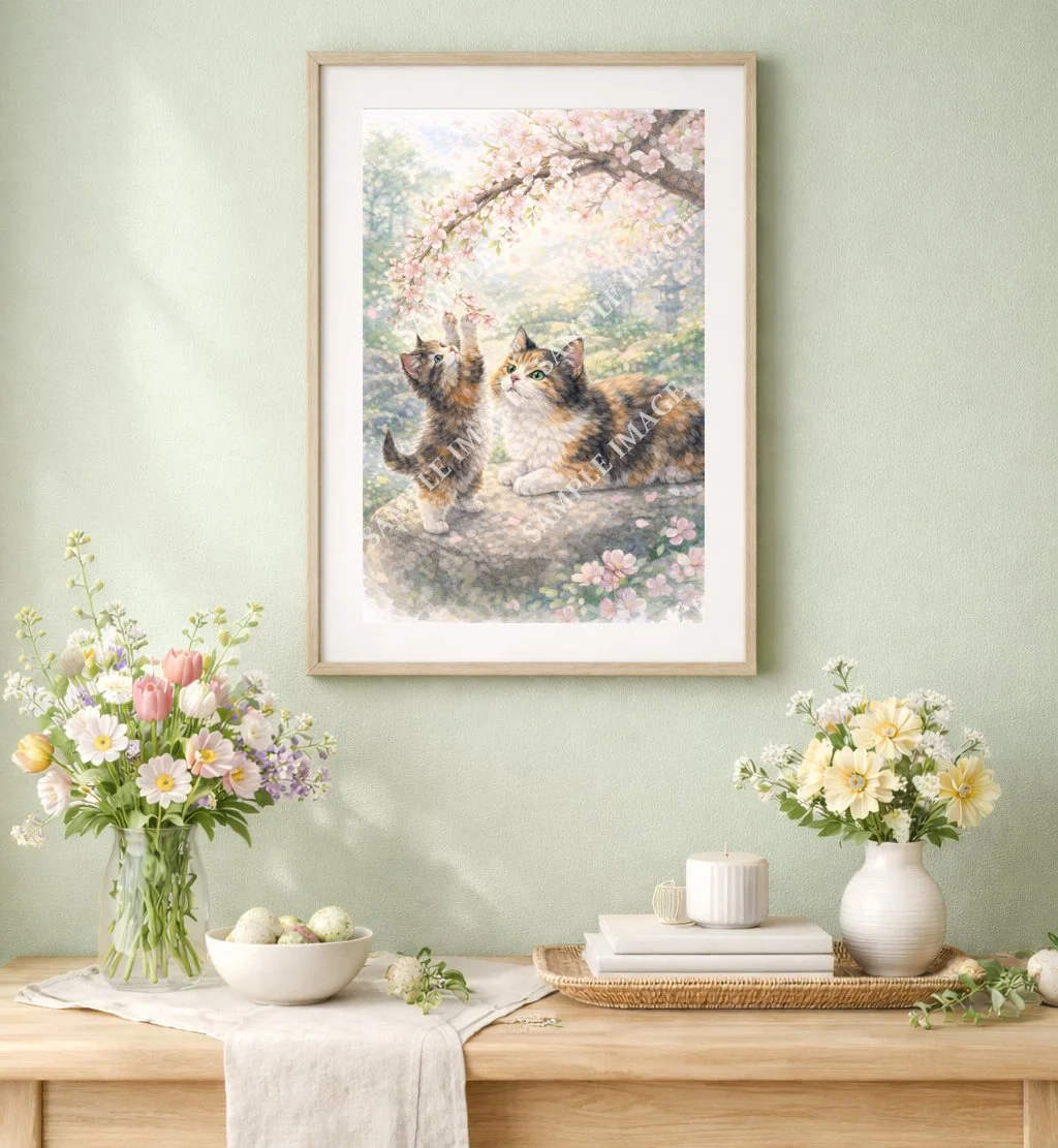 Mother and Child- Calico Cats