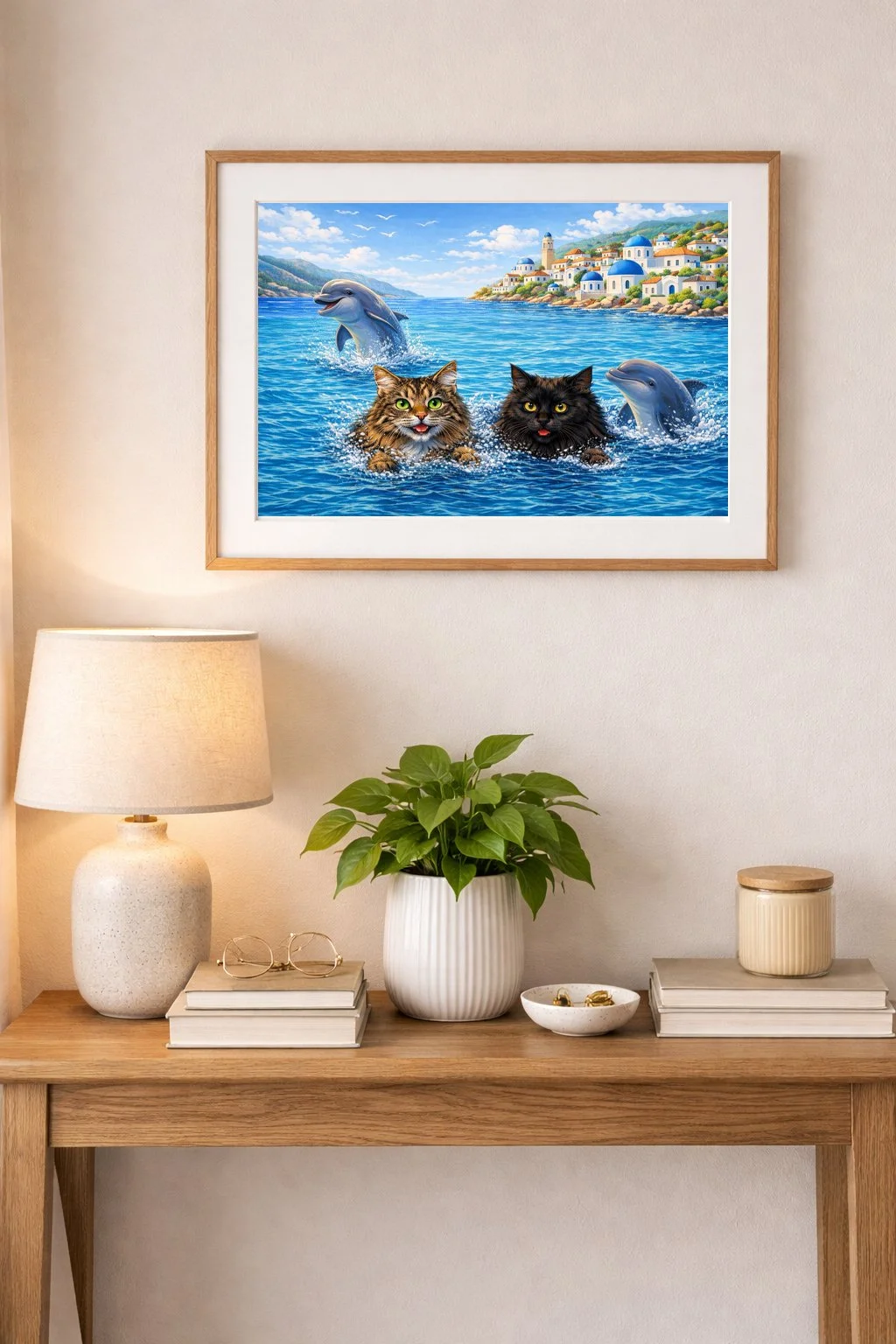 Swimming with dolphins